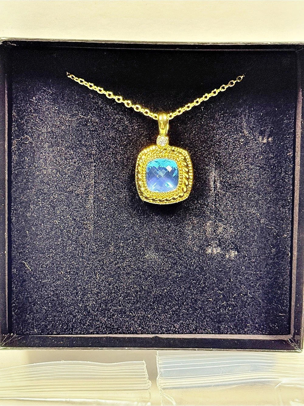 Joan Rivers Classics Collection Interchangeable Stone Pendant Necklace Gold